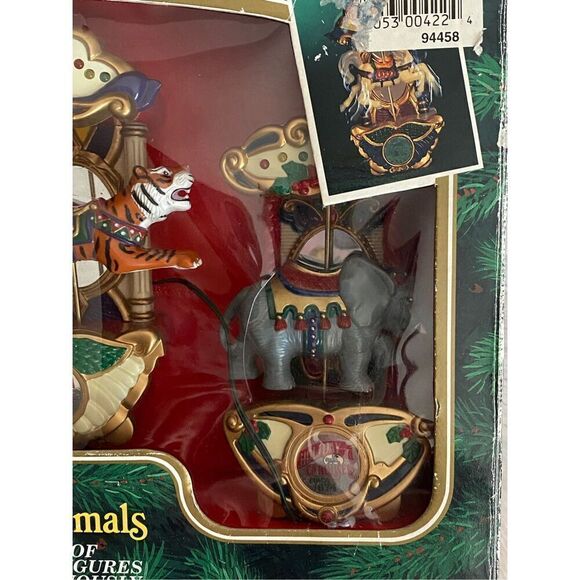 Vintage Mr. Christmas 3 Pack Of Carousel Circus Animal Ornaments In Original Box - Picture 5 of 12